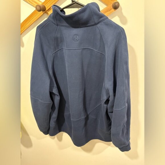 Lululemon Scuba Oversized Funnel-Neck Half Zip *LongClub Blue / Gold - Picture 4 of 7